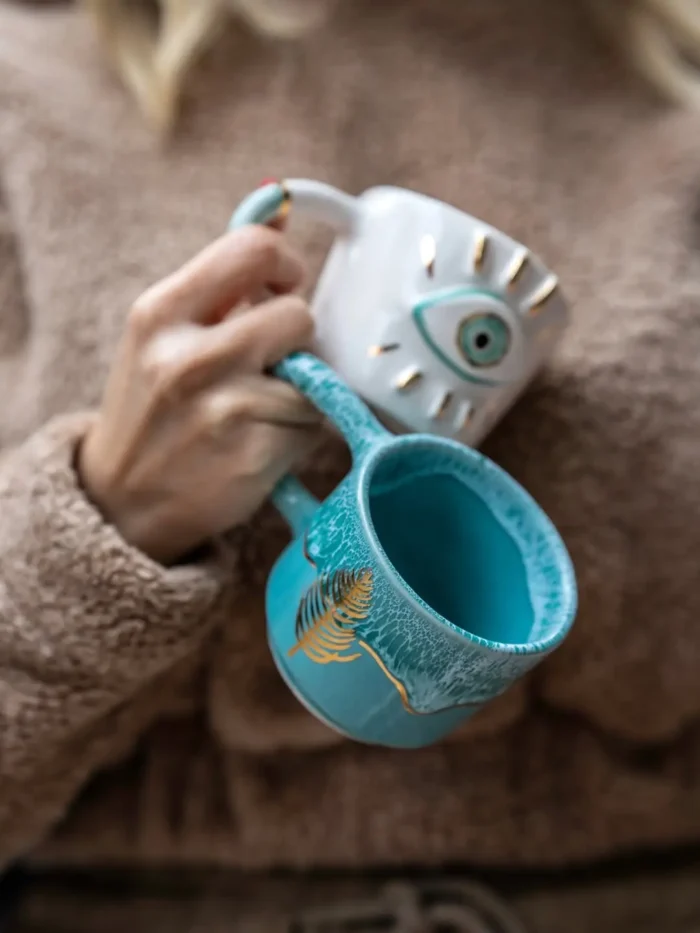 handmade eye mug - Image 1